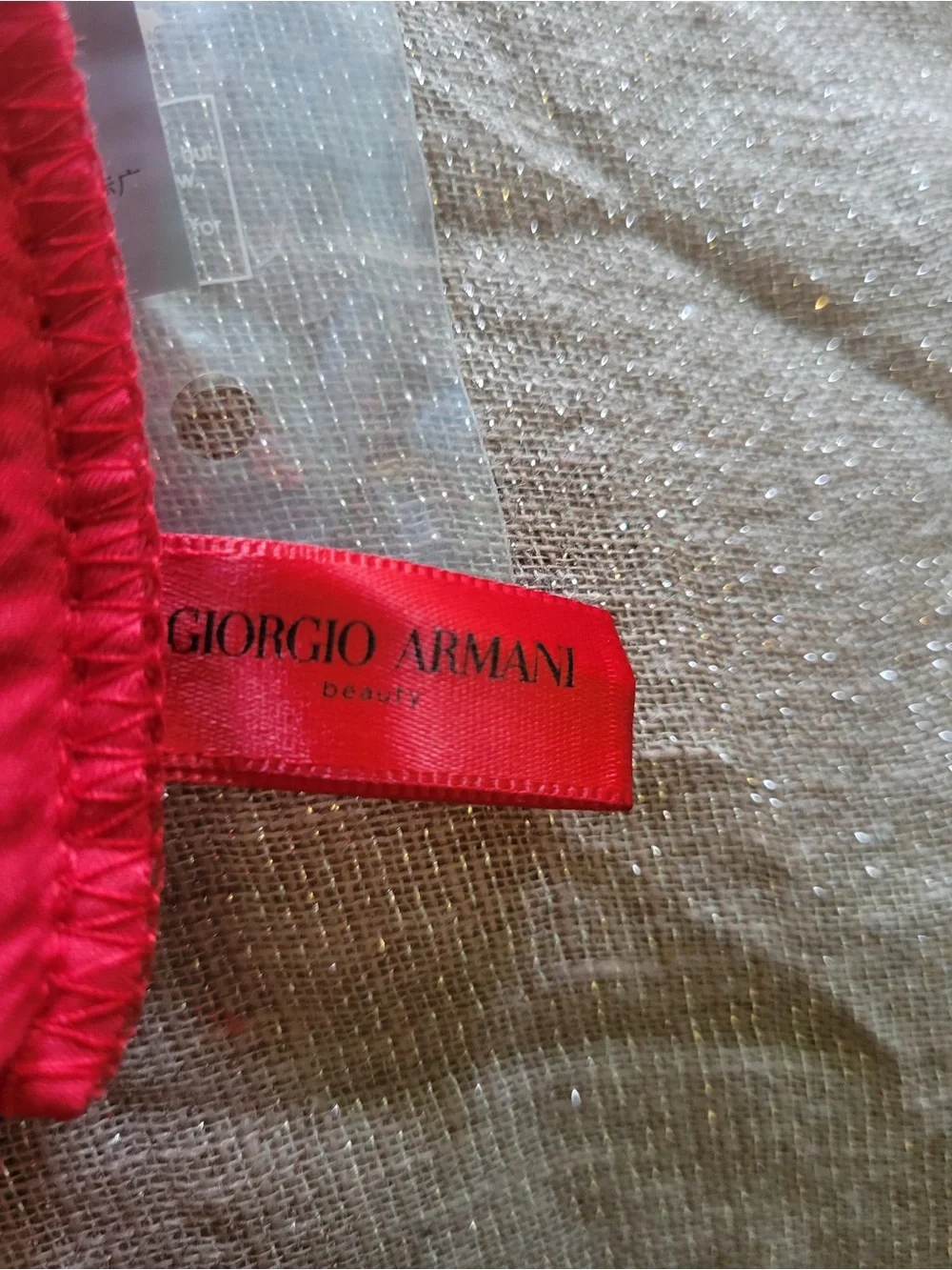 Giorgio Armani Beauty Red pocket Mirror & Drawstring pouch Set
